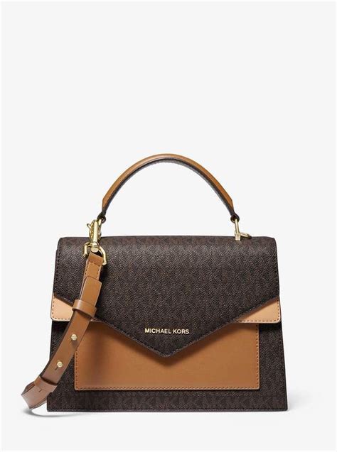 Michael Kors Ludlow Medium Logo and Leather Satchel